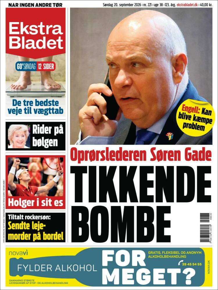 Portada de Ekstra Bladet (Dinamarca)