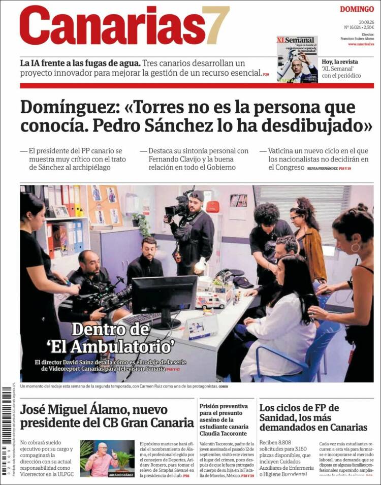 Portada de Canarias 7 (Espa&ntilde;a)