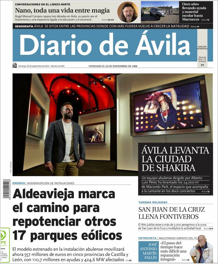 Portada de Diario de Ávila (Espa&ntilde;a)