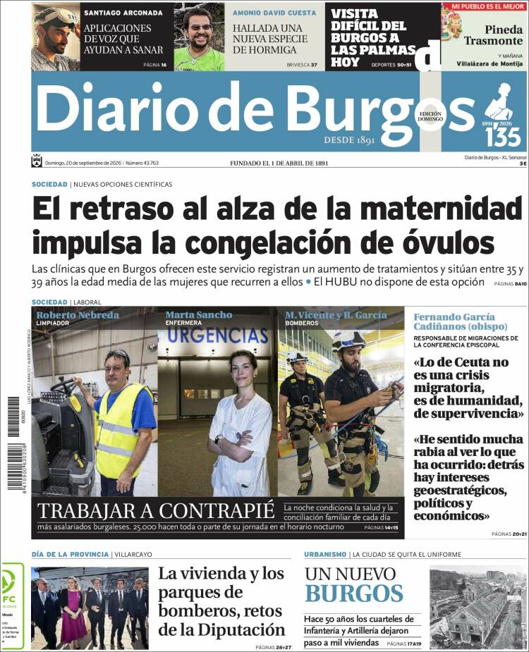 Portada de Diario de Burgos (Espa&ntilde;a)