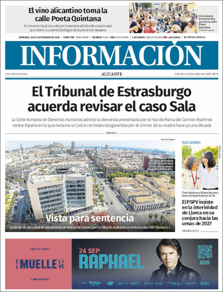 Portada de Diario Información (Espa&ntilde;a)