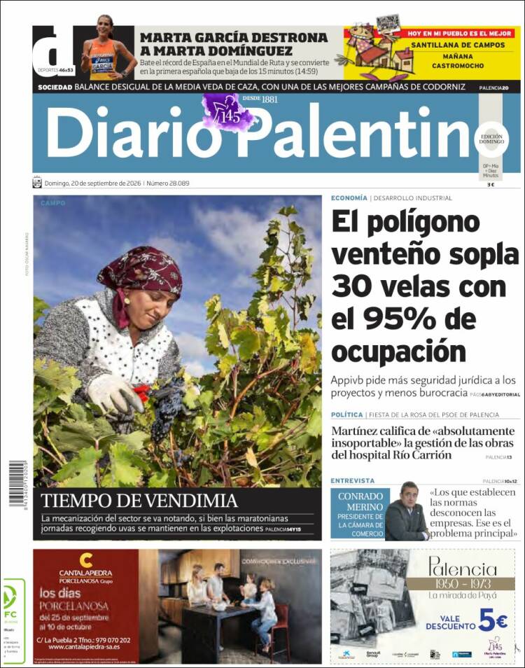 Portada de Diario Palentino (Espa&ntilde;a)