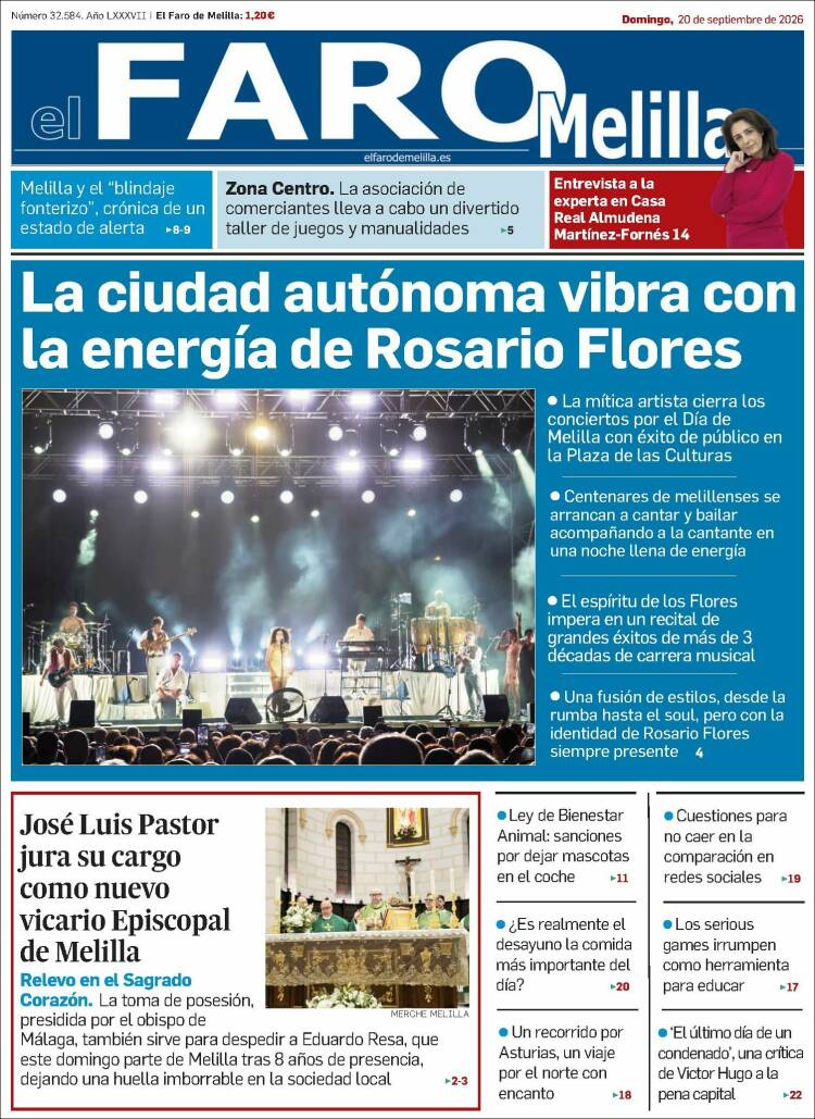 Portada de El Faro de Melilla (Espa&ntilde;a)