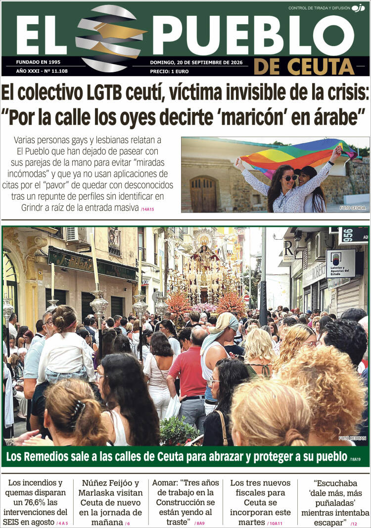 Portada de El Pueblo de Ceuta (Espa&ntilde;a)