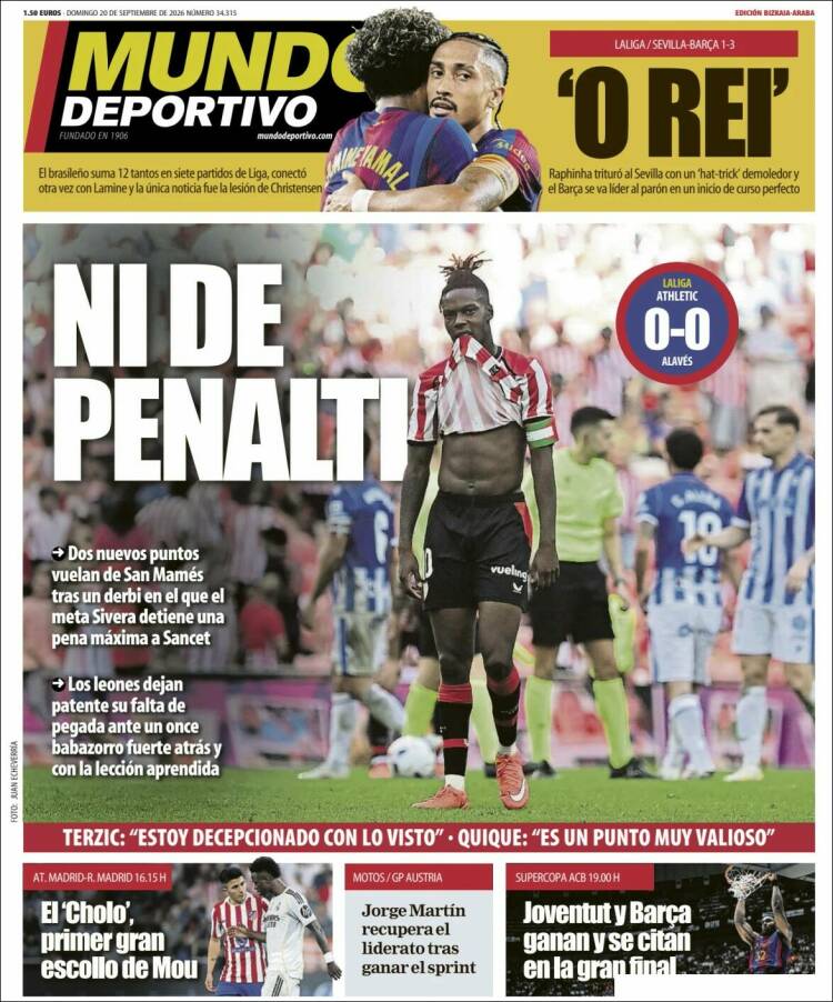 Portada de Mundo Deportivo Bizkaia (Espa&ntilde;a)
