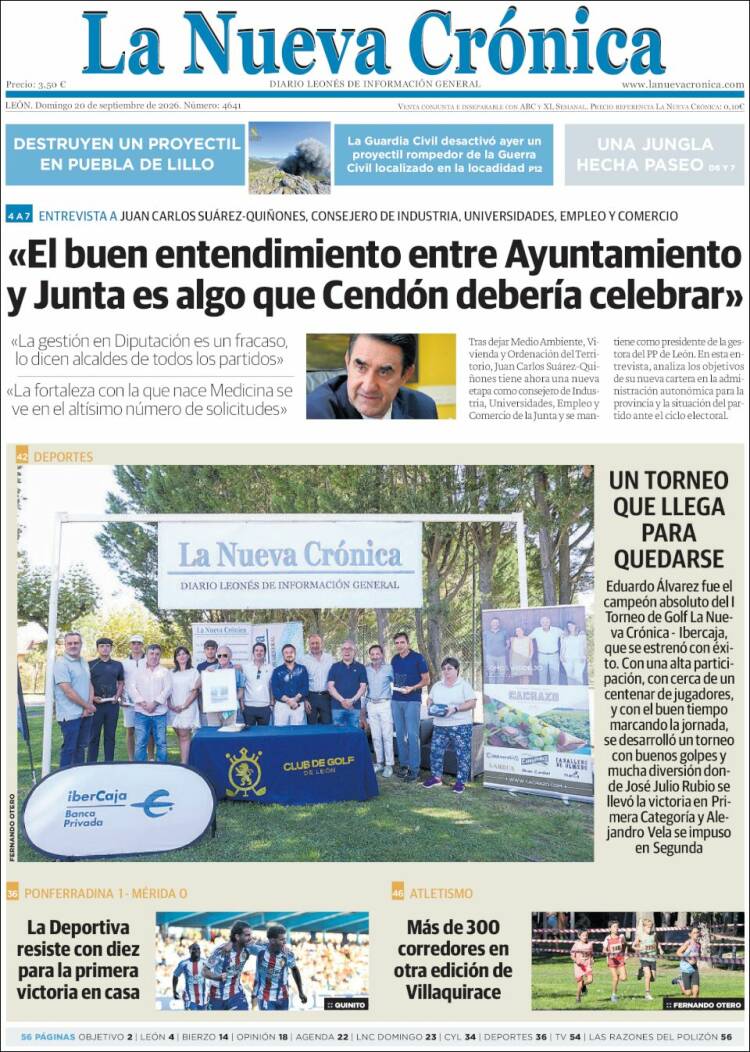 Portada de La Nueva Crónica (Espa&ntilde;a)