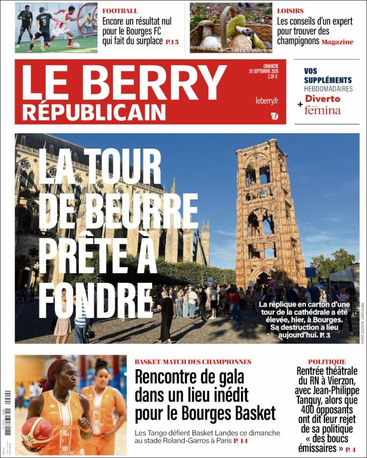 Portada de Berry Republicain (Francia)