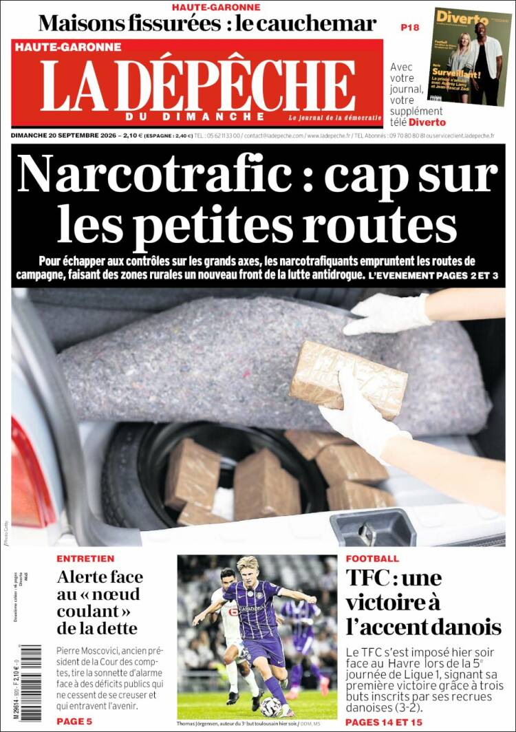 Portada de La Dépêche du Midi (Francia)