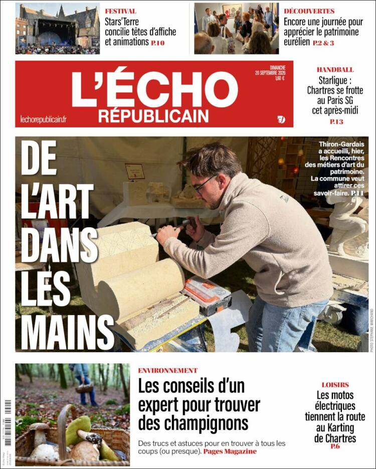 Portada de L'Echo Républicain (Francia)
