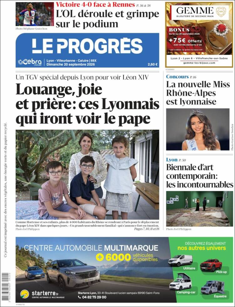 Portada de Progres de Fecamp (Francia)