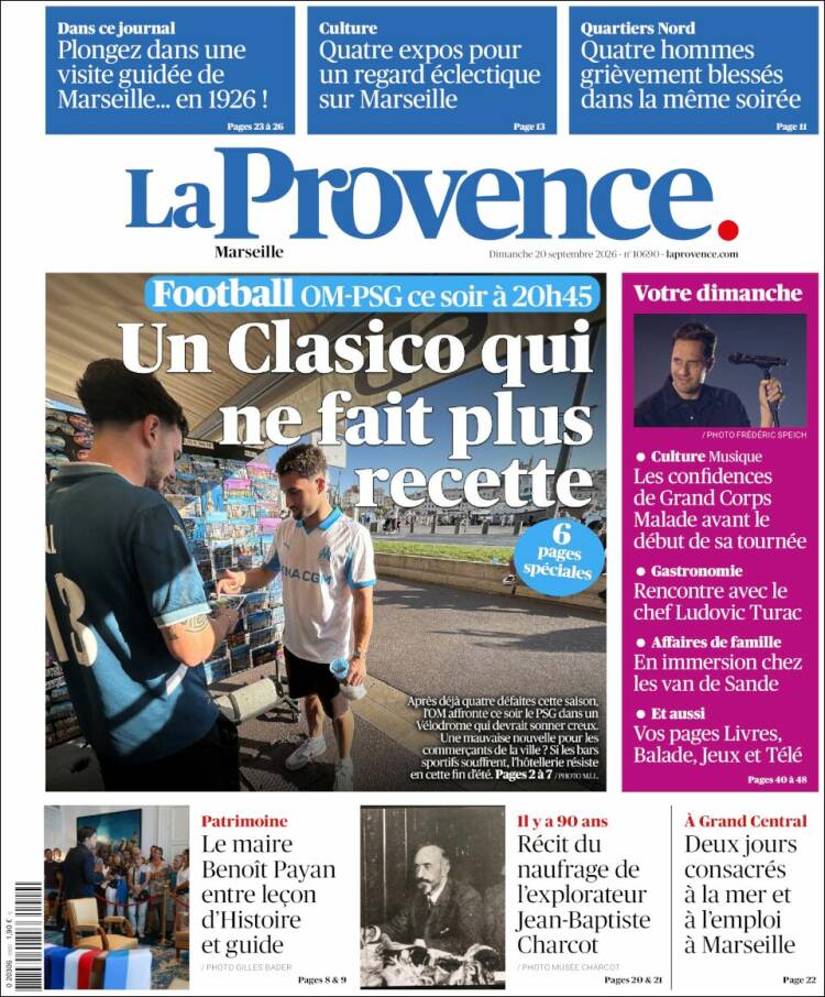 Portada de La Provence (Francia)