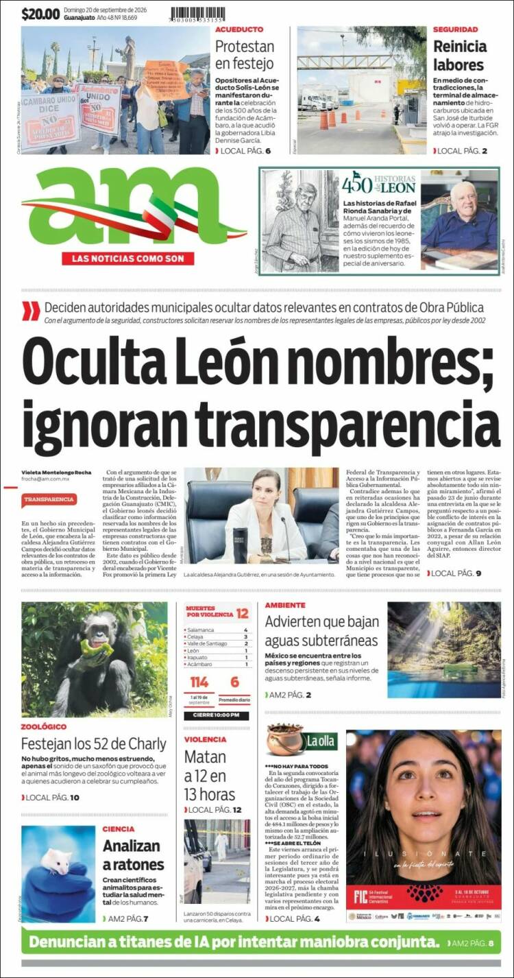 Portada de Al Día A.M. (M&eacute;xico)