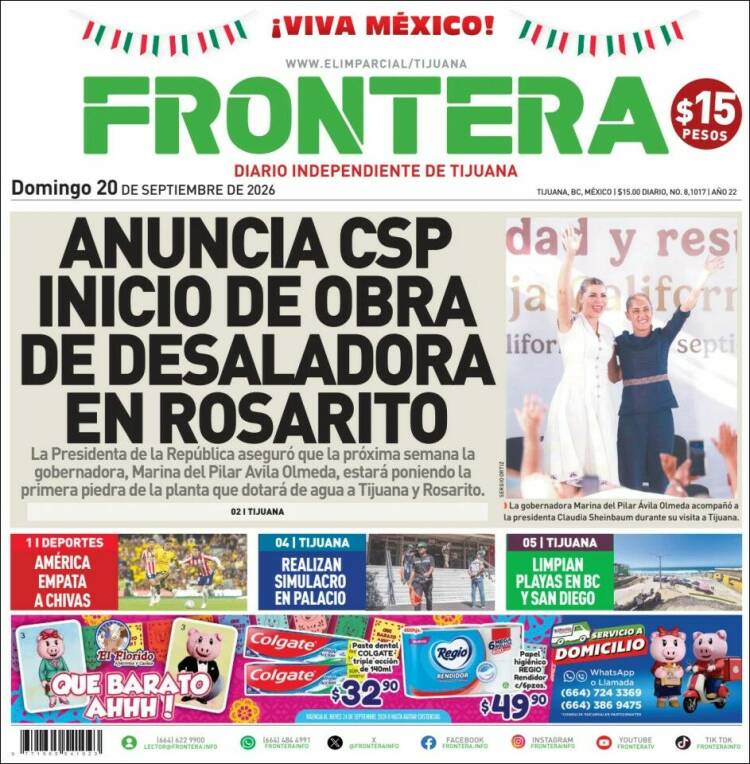 Portada de Frontera (M&eacute;xico)
