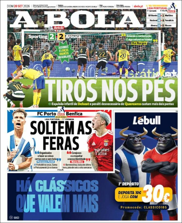 Portada de A Bola (Portugal)