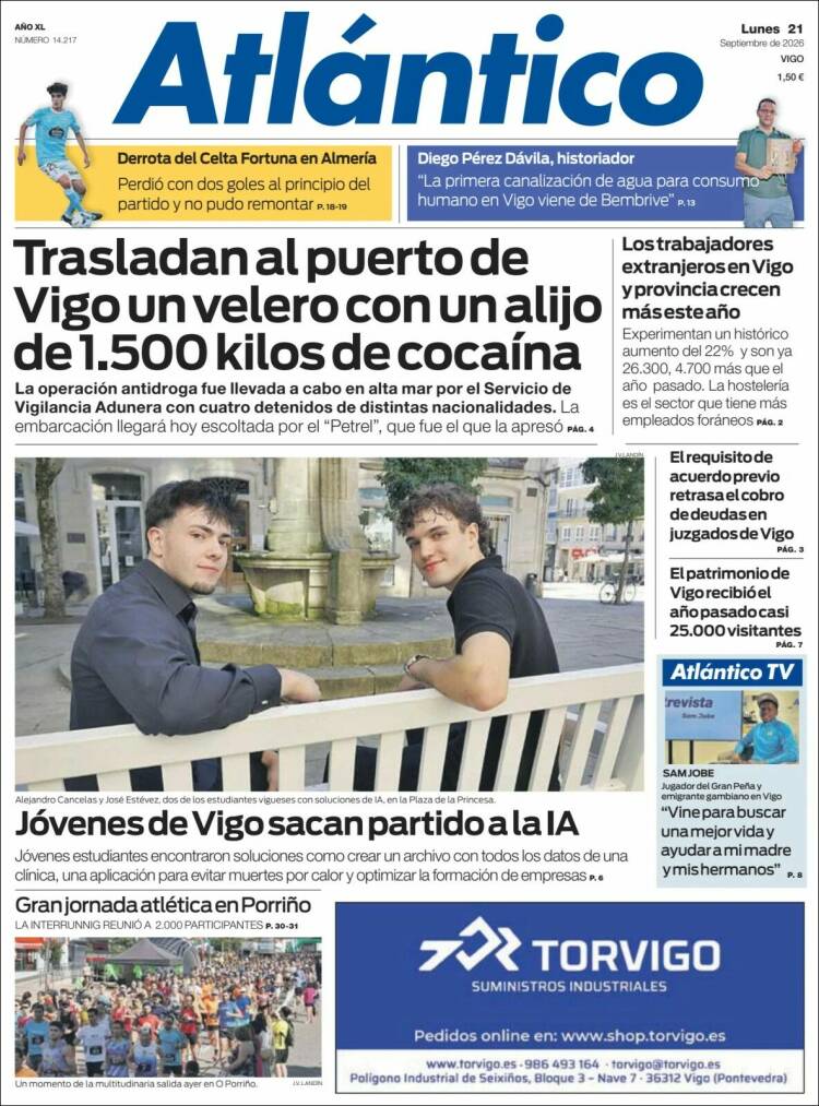 Portada de Atlántico Diario (Espa&ntilde;a)