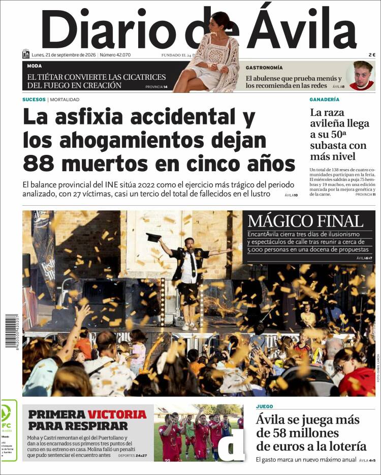 Portada de Diario de Ávila (Espa&ntilde;a)