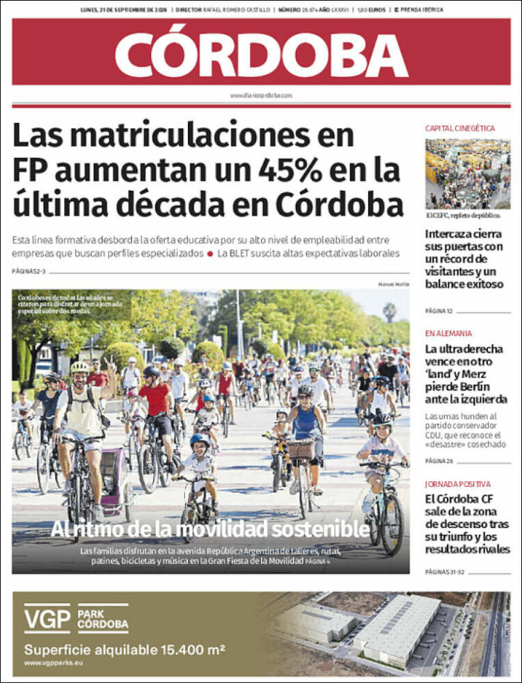 Portada de Diario de Córdoba (Espa&ntilde;a)
