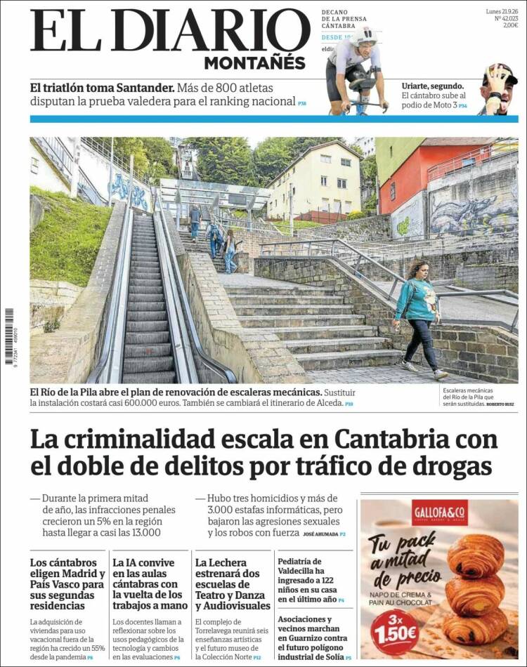 Portada de El Diario Montañés (Espa&ntilde;a)