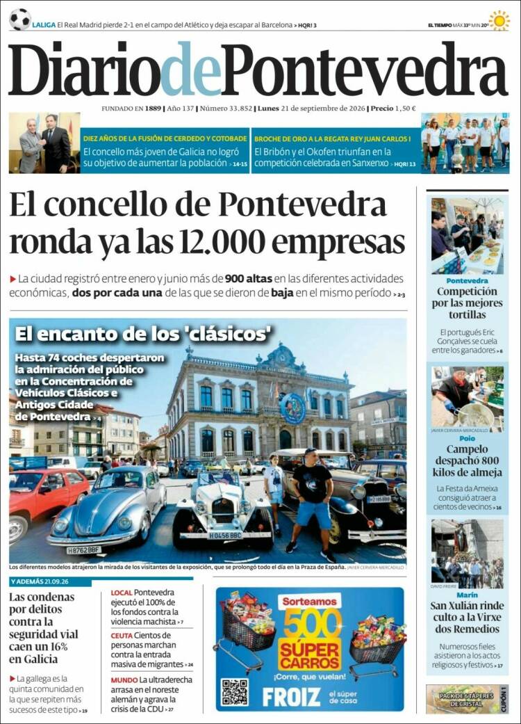 Portada de Diario de Pontevedra (Espa&ntilde;a)