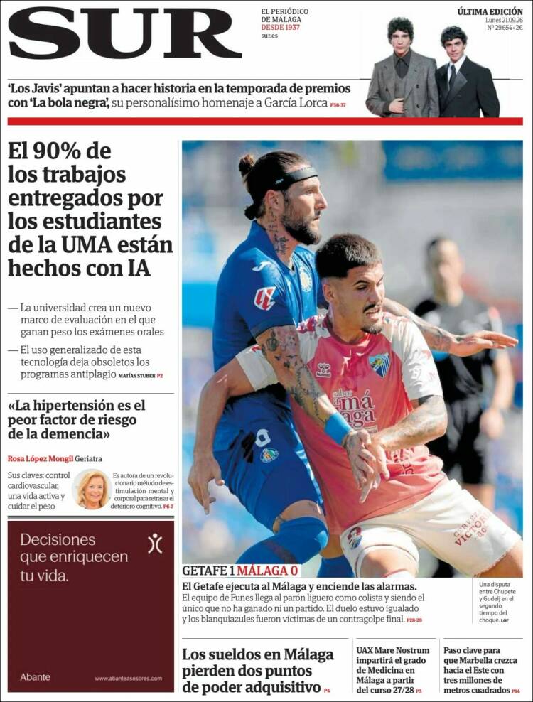 Portada de Diario el Sur (Spain)