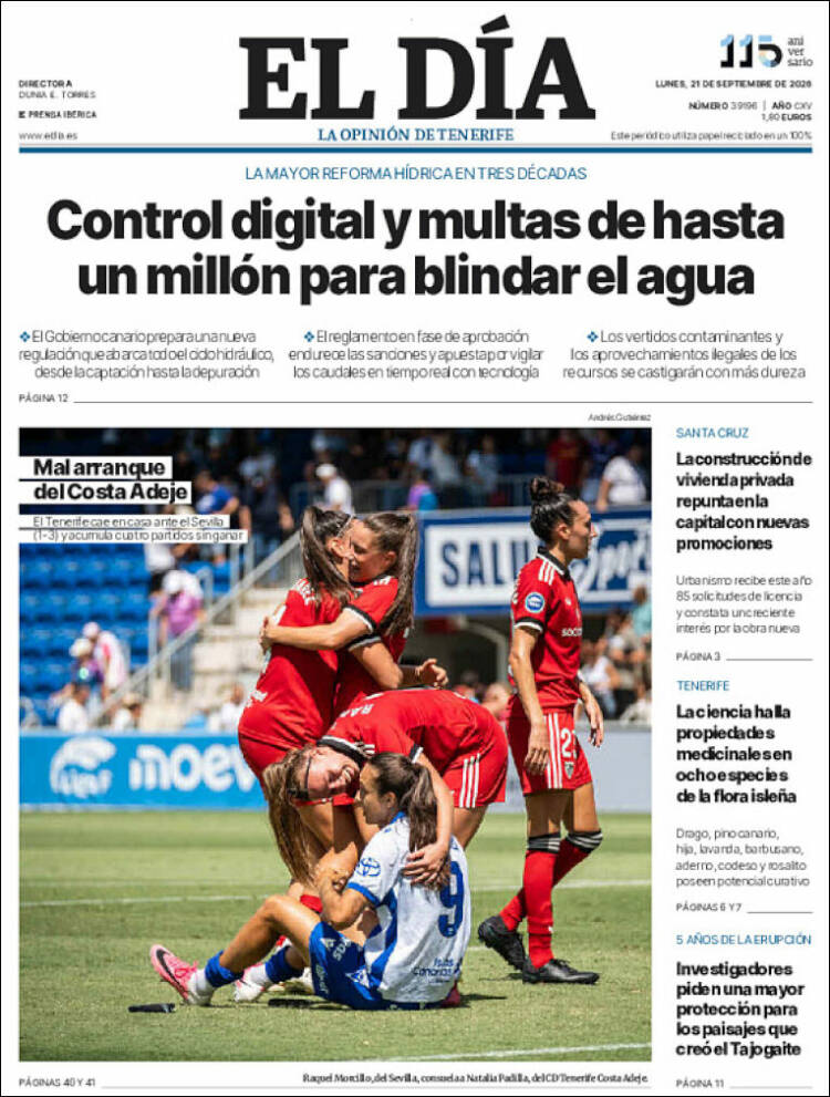 Portada de El Día (Espa&ntilde;a)