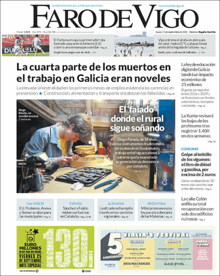 Portada de Faro de Vigo (Espa&ntilde;a)