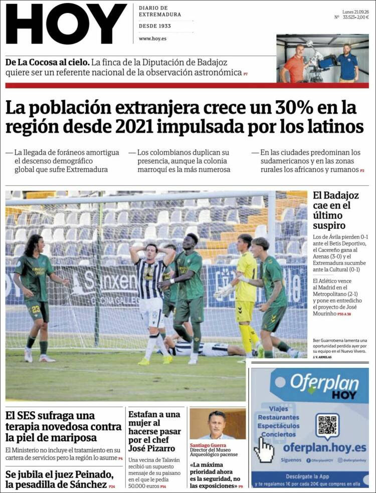 Portada de Hoy - Badajoz (Espa&ntilde;a)