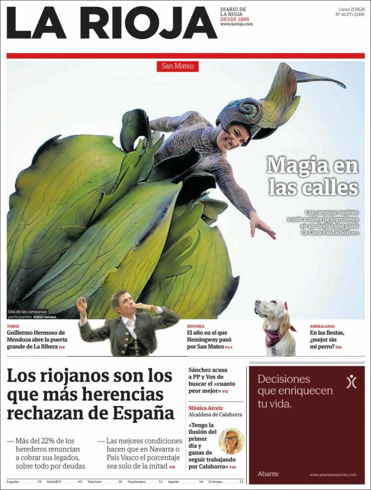 Portada de La Rioja (Espagne)