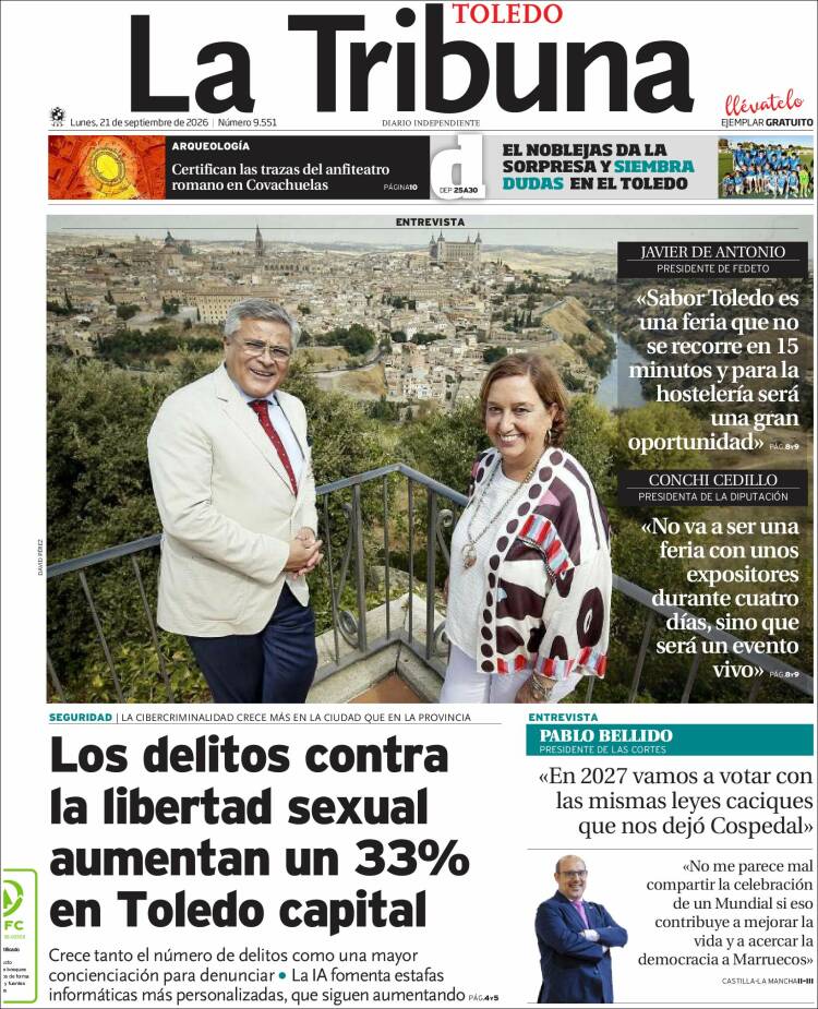 Portada de La Tribuna de Toledo (Espa&ntilde;a)