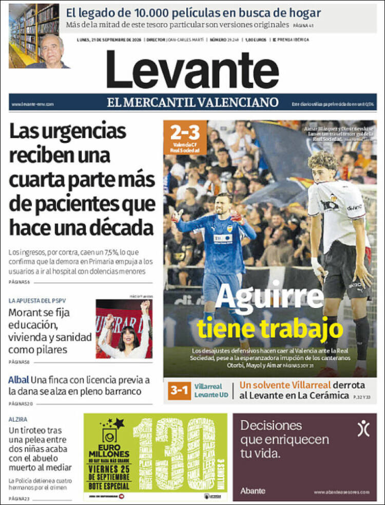 Portada de Levante (Espa&ntilde;a)