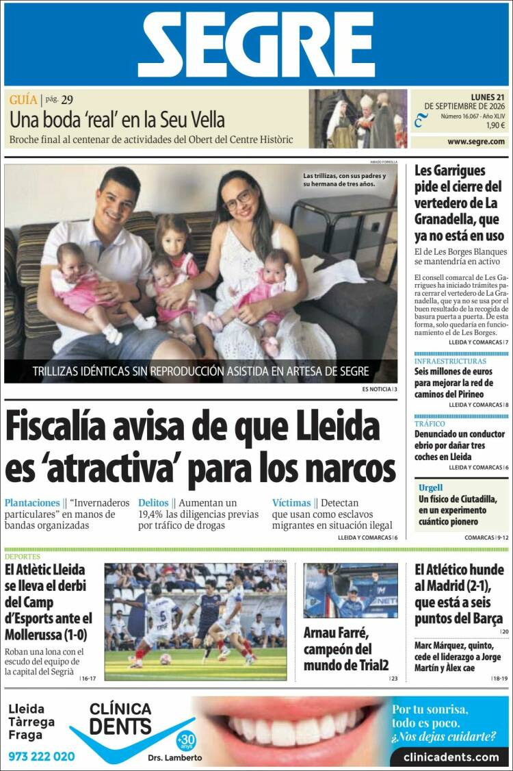 Portada de Segre  (Espa&ntilde;a)