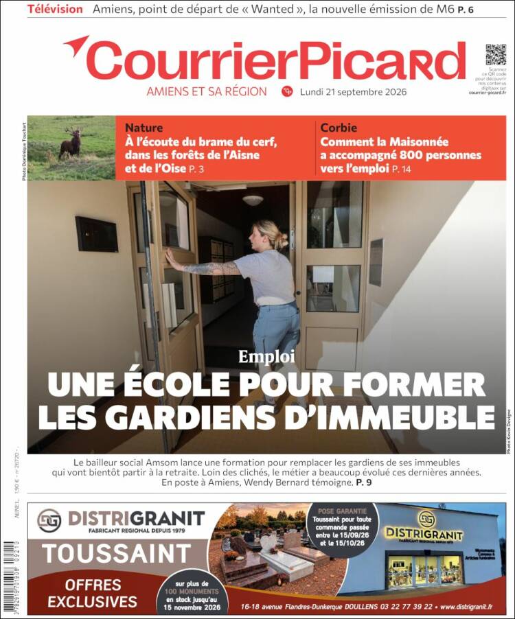 Portada de Courrier Picard (Francia)