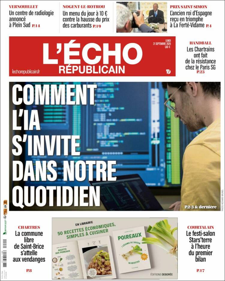 Portada de L'Echo Républicain (Francia)