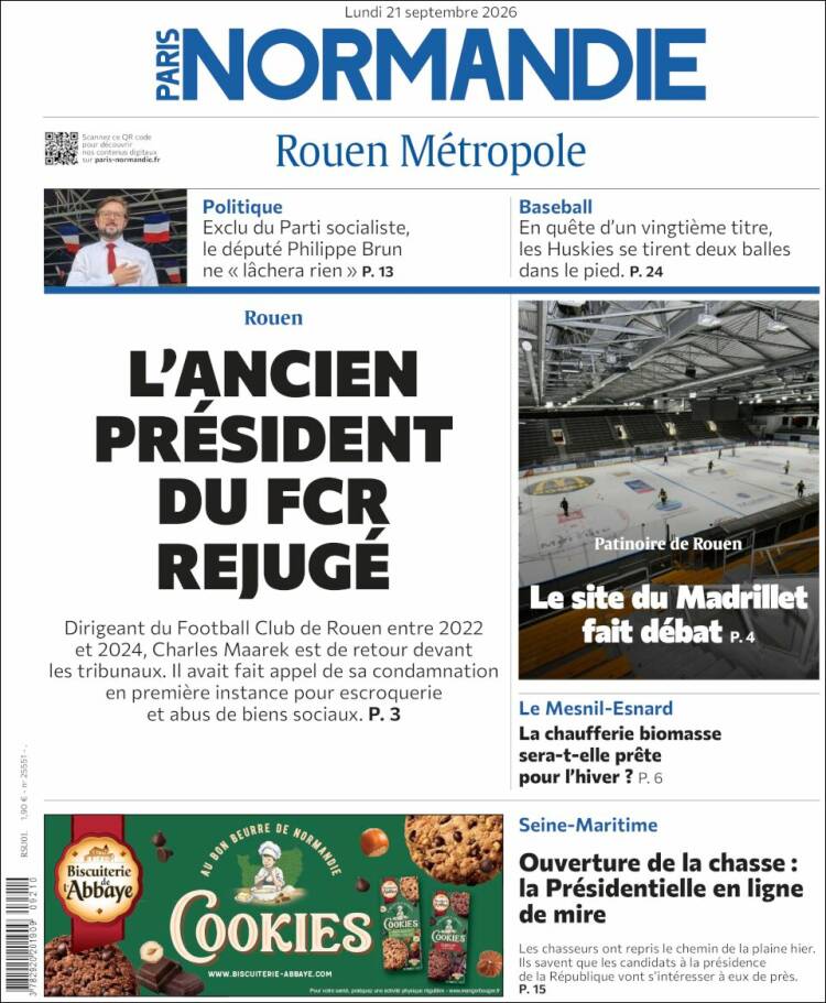 Portada de Paris Normandie (Francia)
