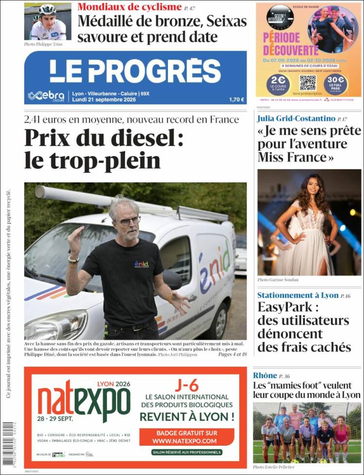 Portada de Progres de Fecamp (Francia)