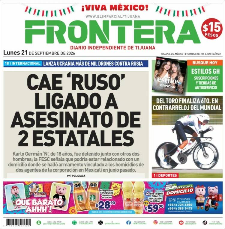 Portada de Frontera (M&eacute;xico)
