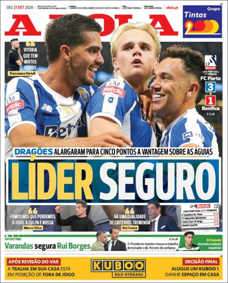 Portada de A Bola (Portugal)