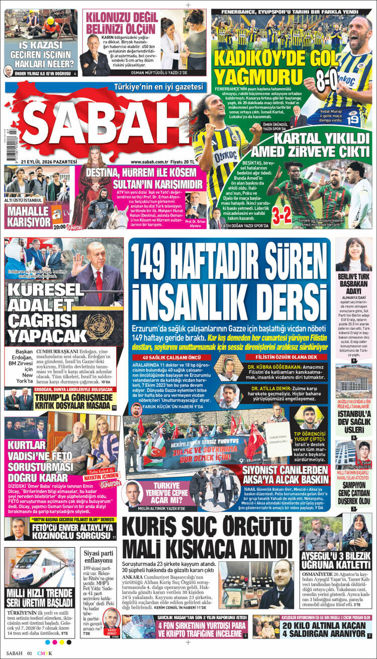 Portada de Sabah (Turqu&iacute;a)