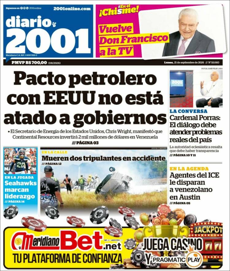 Portada de 2001 - Dosmiluno (Venezuela)