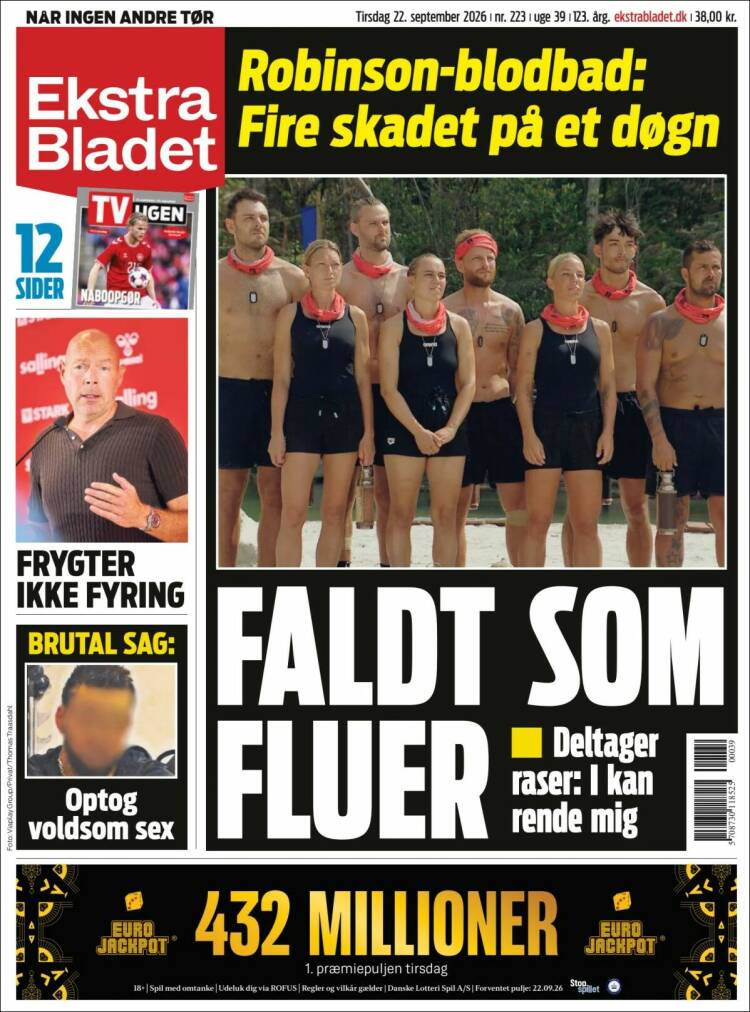 Portada de Ekstra Bladet (Dinamarca)