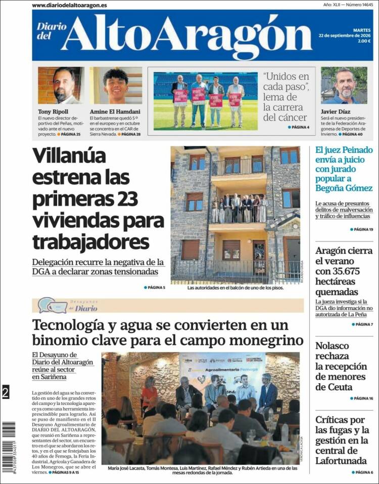 Portada de Diario del AltoAragón (Espa&ntilde;a)
