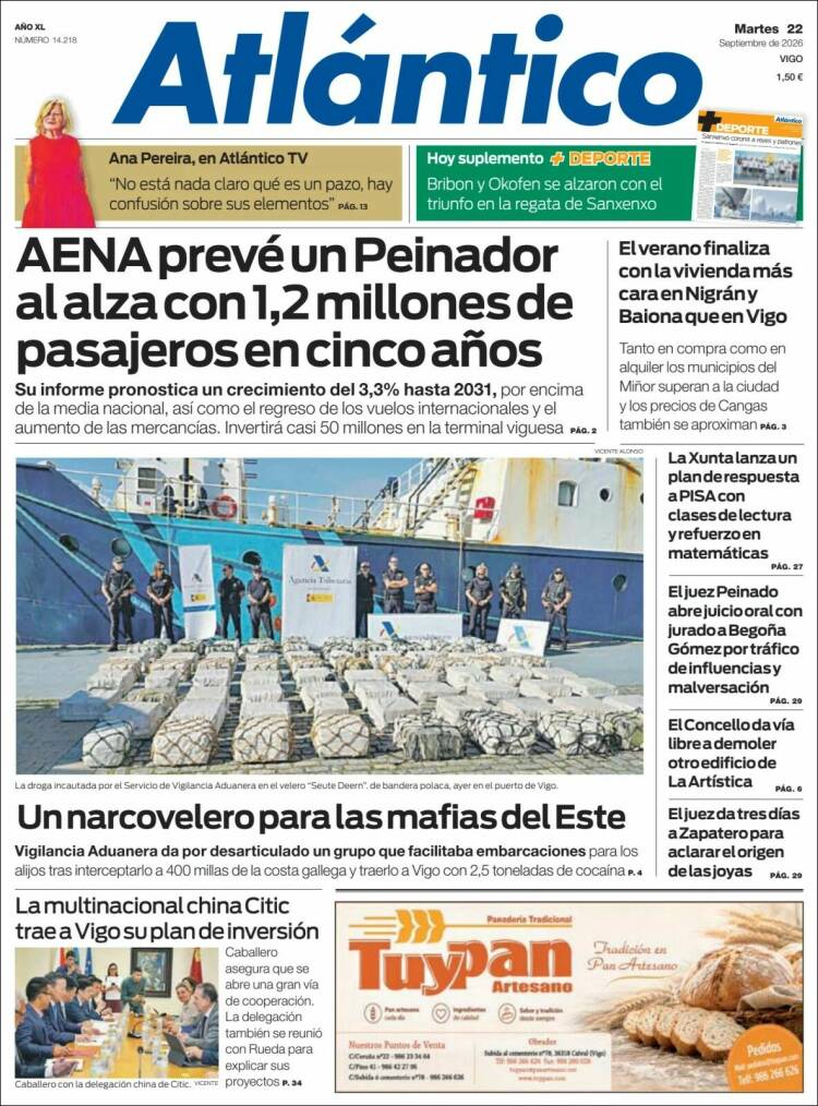 Portada de Atlántico Diario (Espa&ntilde;a)