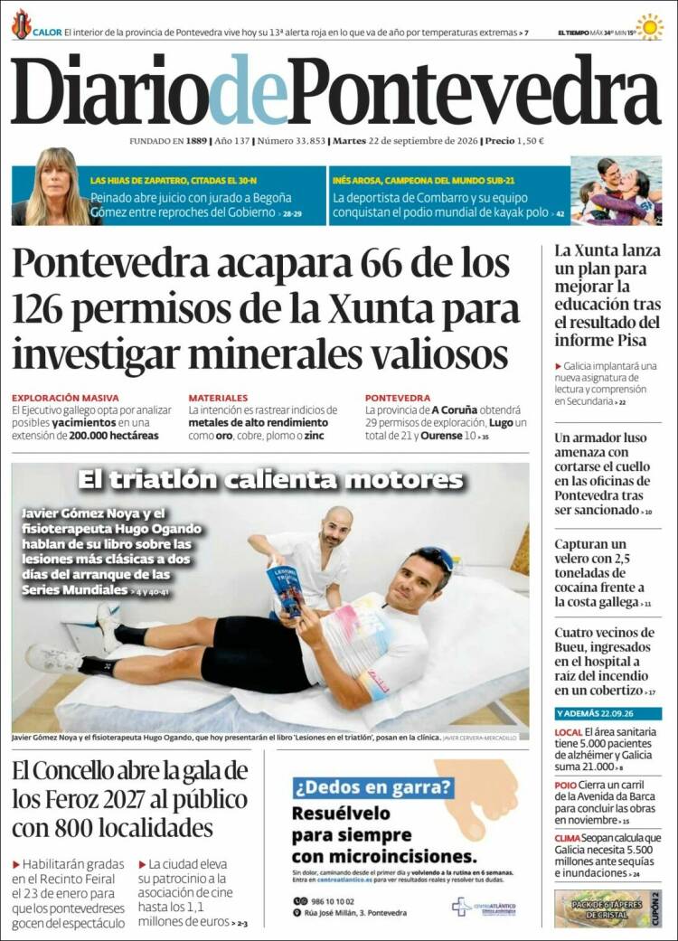Portada de Diario de Pontevedra (Espa&ntilde;a)