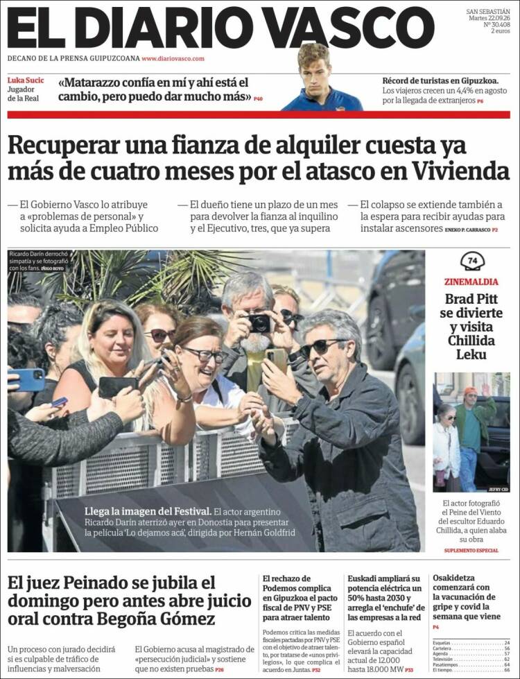 Portada de Diario Vasco (Espa&ntilde;a)