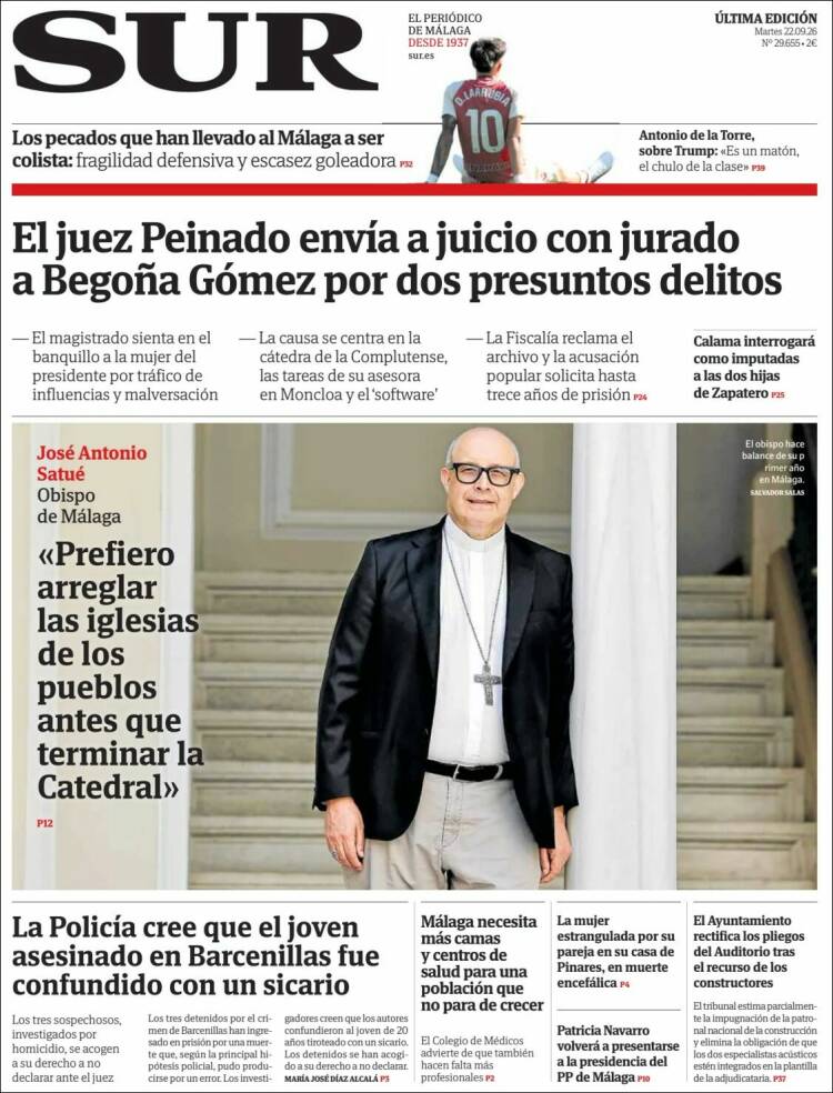 Portada de Diario el Sur (Espa&ntilde;a)