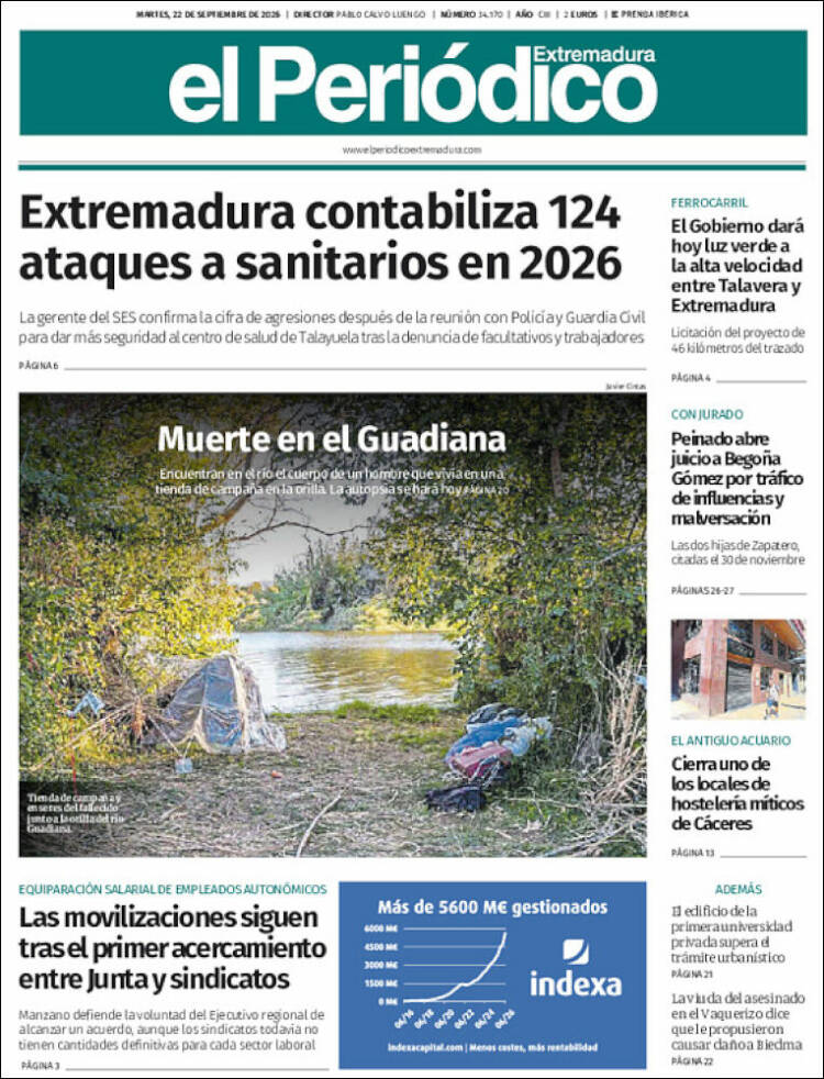 Portada de El Periódico de Extremadura (Espa&ntilde;a)