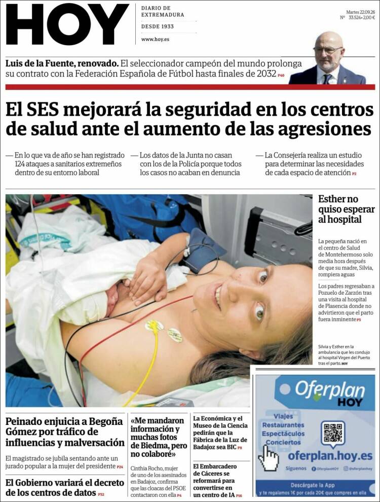 Portada de Hoy - Caceres (Espa&ntilde;a)