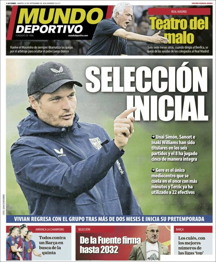 Portada de Mundo Deportivo Bizkaia (Espa&ntilde;a)