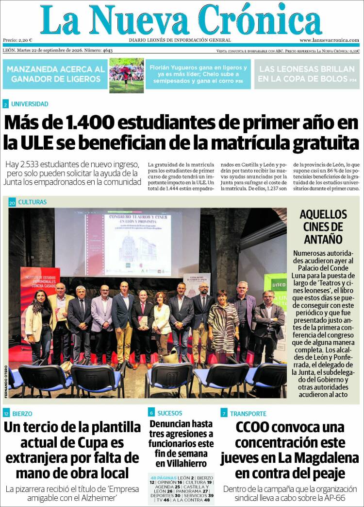 Portada de La Nueva Crónica (Espa&ntilde;a)