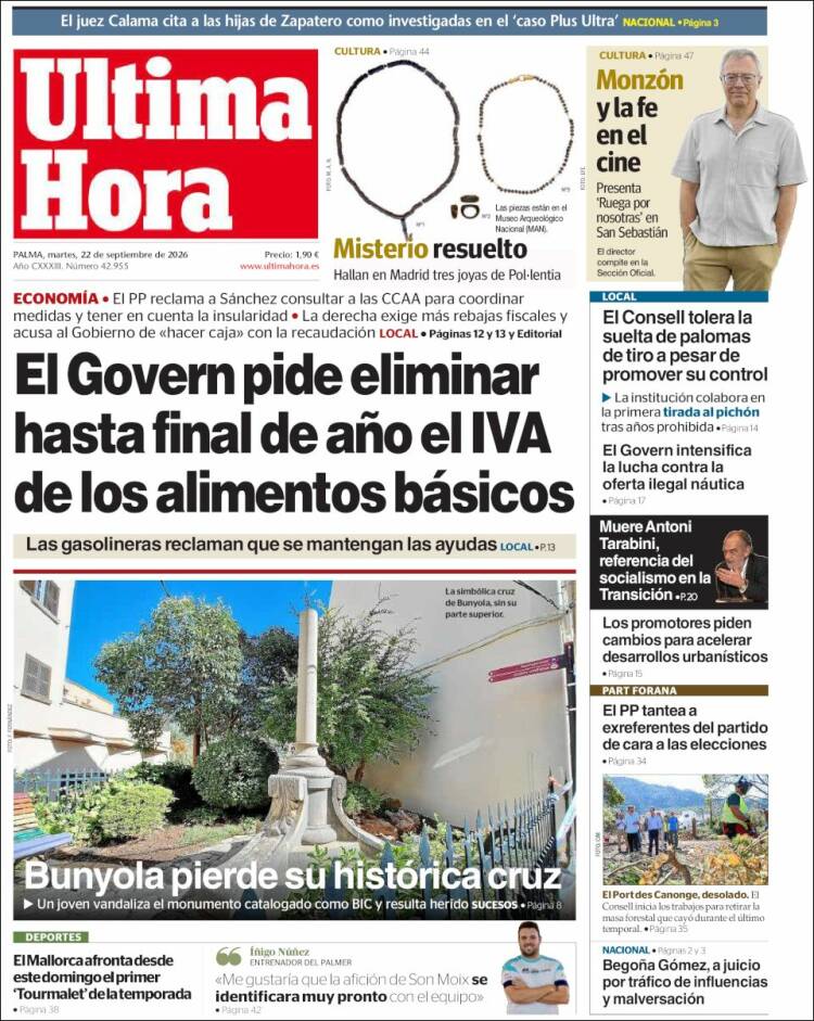 Portada de Última Hora (Espa&ntilde;a)